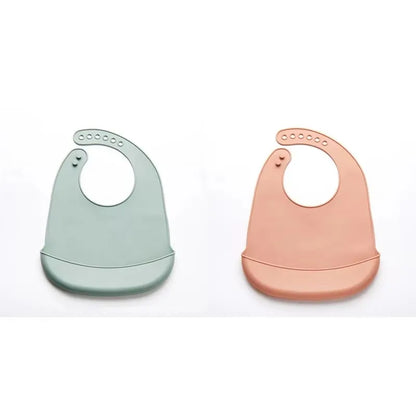1-3pcs Baby Bib Adjustable Waterproof Bibs Babies Soft Edible Silicone Newborn Saliva Dripping Towel Drooling Scarf BPA Free