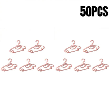5-50pcs Baby Hangers Plastic Kids Clothes Storage Hanger for Nursery