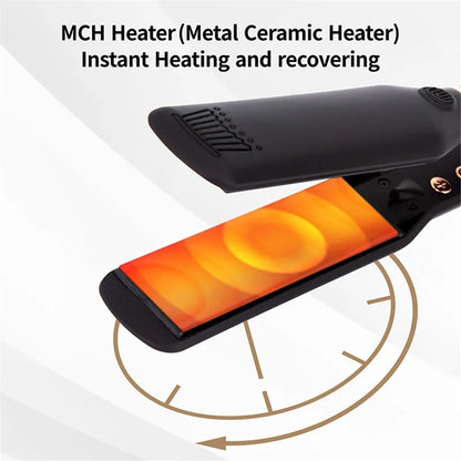 Professional Hair Straightener Curler 480℉ / 250℃ Keratin Treatment Flat Iron Ceramic Plate 3 sizes Available Dual Voltage