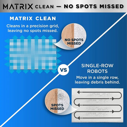 Matrix Self-Empty Robot Vacuum for Carpets and Hardfloors with 45-Day Capacity Bagless Base - Certified Refurbished