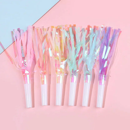 6/12/36 Pcs Colorful Blowout Whistles Wedding Gift Kids Birthday Party Favors Pinata Filler Cheer Props Christmas Noise Maker