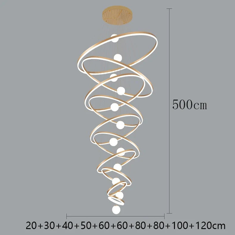 Modern home decor led lights pendant light lamps forstaircase Chandeliers for living room hanging light indoor lighting