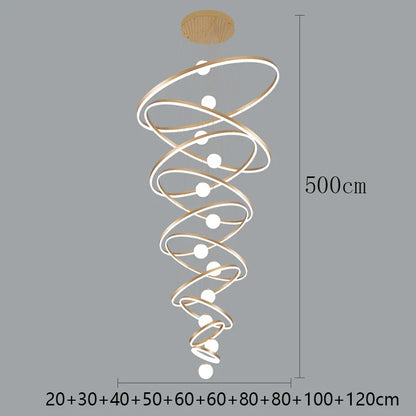 Modern home decor led lights pendant light lamps forstaircase Chandeliers for living room hanging light indoor lighting
