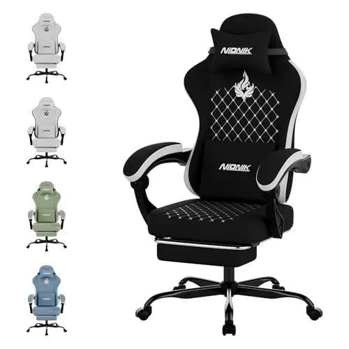 （Local US Inventory）Gaming Chair with Massage,Ergonomic PC Gaming Chair Computer Chairs with Footrest Comfortable rest and Lumba