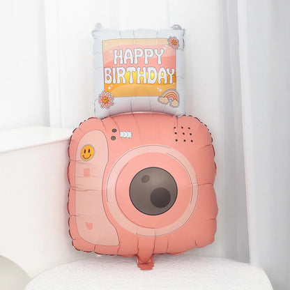 Birthday Cake Aluminium Foil Balloons Candy Ice Cream Cloud Camera Helium Balloon Birthday Party Decoration