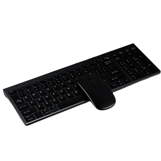Keyboard and Mouse Set Wireless 2.4GHz Ultra-Slim Business-Style USB For Office Use Rechargeable and Waterproof PC Laptops