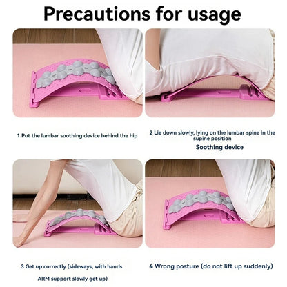 Lumbar Spine Soother Back Massage Board Hunchback Correction Stretching Lumbar Spine to Relieve Nerve Compression Lumbar Support