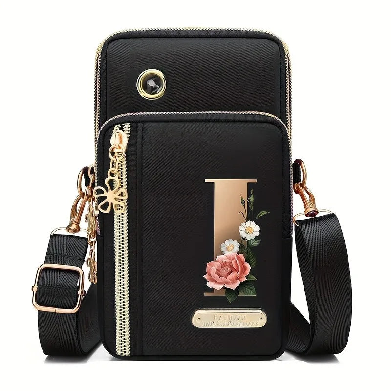 Huaben Letter Z Printed Fashion Casual Messenger Bag Change New Nylon Cloth New Mobile Phone Bag Women's Bag