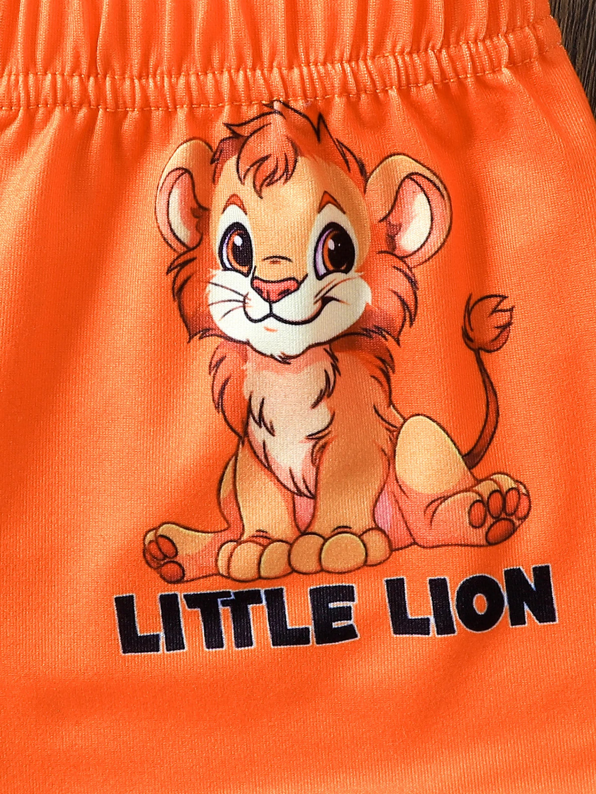 2pcs Summer Baby Boys Lion King Print Tank Top Set, Fierce Soul Graphic, Casual Daily/Outdoor Play, 9-12M, Contrast Trim Vest