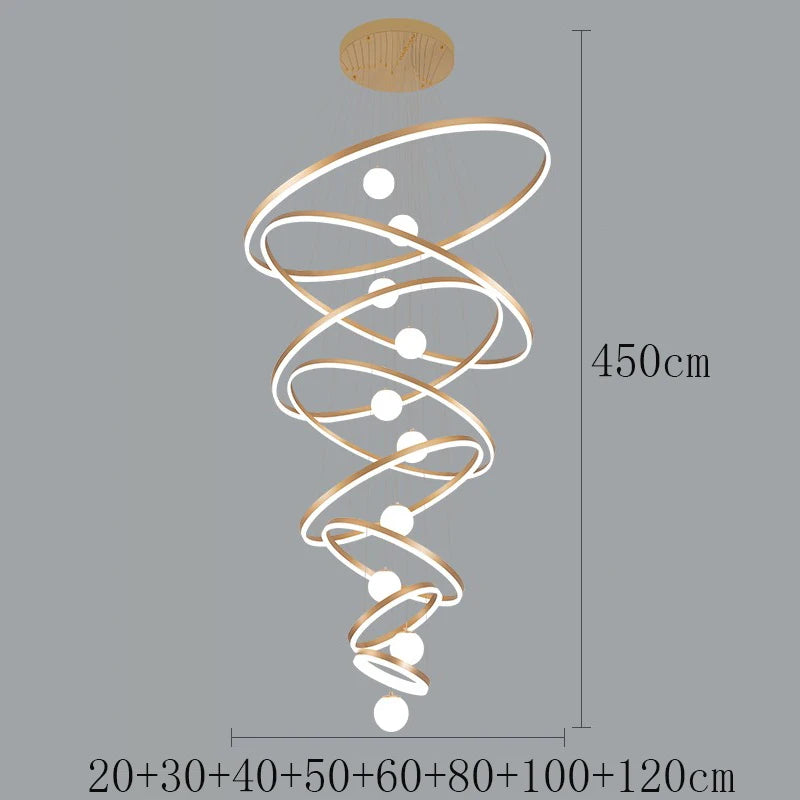 Modern home decor led lights pendant light lamps forstaircase Chandeliers for living room hanging light indoor lighting