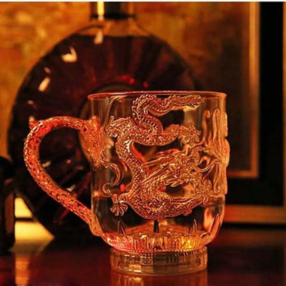 LED Flash Magic Color Changing Dragon Cup Water Activated Light-Up Beer Coffee Milk Tea Wine Whisky Bar Mug Travel Gift Taza 1pc