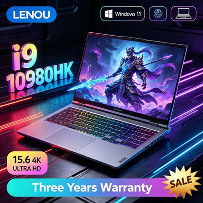 LENOU 15.6 Inch FHD Ultra Slim Laptop, Intel Core I9-10980, 32GB RAM, 2TB NVMe SSD Windows 11 Portable Notebook for Gaming, Home