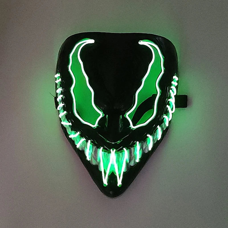 Wireless LED Purge Mask Halloween Horror Party Carnival Cosplay Costume Props Halloween Purge Masks 10 Colors LED Mask Men Women