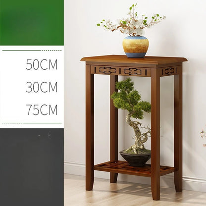 Balcony Floor Standing Bonsai Base, Living Room Sofa Side Indoor Office Plant Shelf Chinese Display Stands