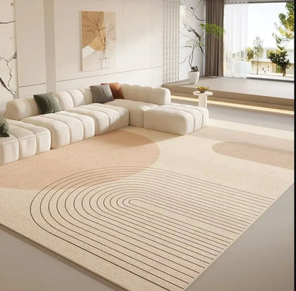 VIKAMA Simple And Light Luxury Living Room Carpet, Bedroom Anti-Slip And Anti-Stain Sofa, Coffee Table Carpet, Home Decoration