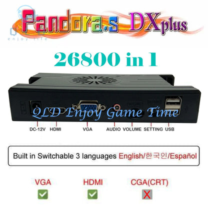 26800 Pandora Saga Dx2 Box Arcade Console 2025 Multiplayer Joystick 720P HD Output TV Games Suitable for Family Entertainment