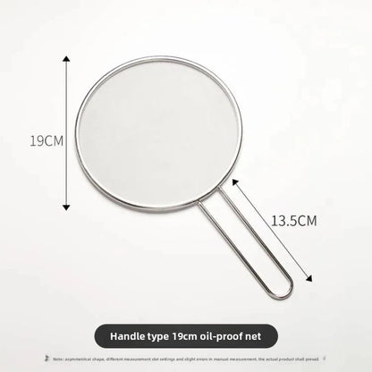 Stainless Steel Splatter Screen Oil-Proofing Lid with Spill-proof Feature Frying Pan Cover Cooking Tool Mesh Pot Lid Cover