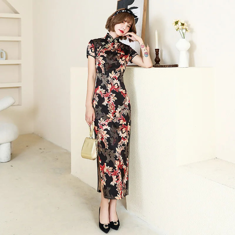 Fashion Clothes Party Vintage Casual Summer Elegant Traditional Chinese Clothing Cheongsams Chinese Dress Qipao Ethnic Style