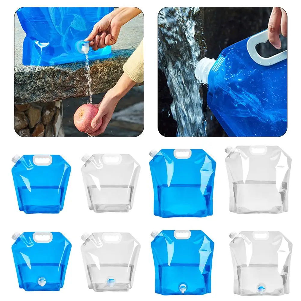 5/10l Portable Camping Water Bag Foldable Drinking Water Bucket Large
