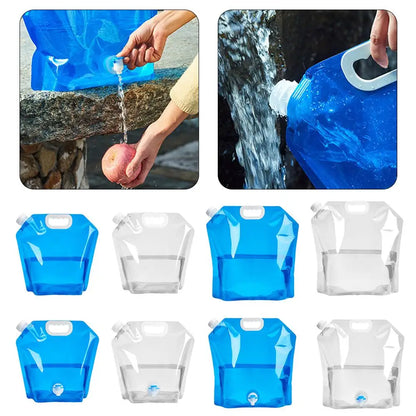 5/10l Portable Camping Water Bag Foldable Drinking Water Bucket Large