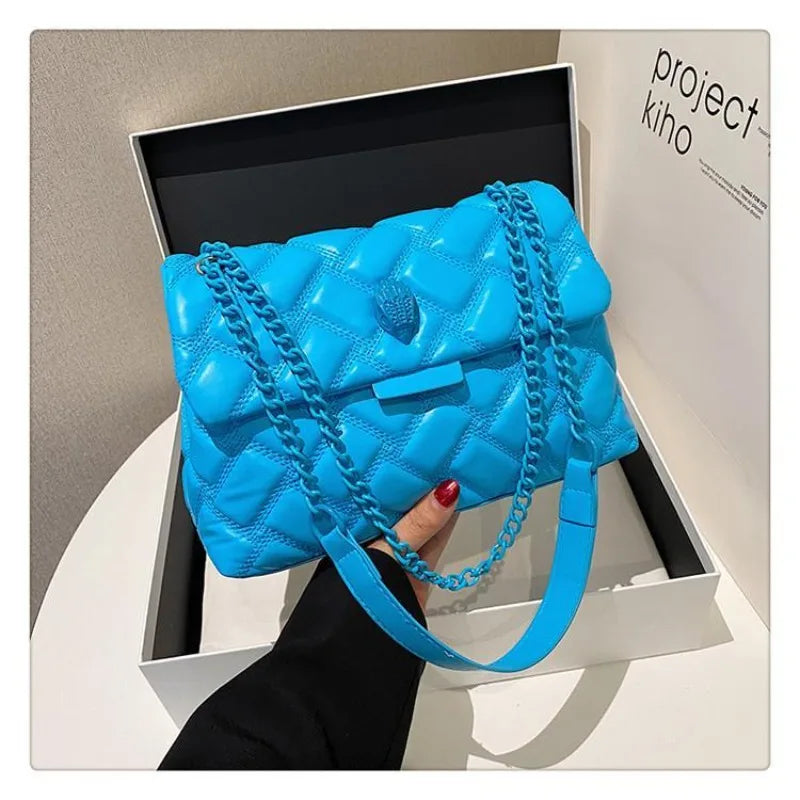 Rhombus Chain Bag Women's Large-capacity 2026 New Summer Versatile Shoulder Messenger Bag Texture Temperament Commuter Tote Bag