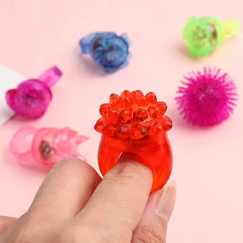 LED Glowing Rings LED Light Up Luminous Rings Party Favor Toys Flash Glow In The Dark Party Supplies