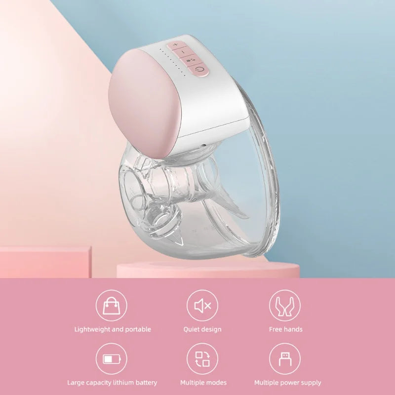 Bebebao P1 Wearable Breast Pump Hands Free Electric Single Portable Wearable Breast Cup 8oz/ 240ml BPA-Free 3 Modes 10 Suction