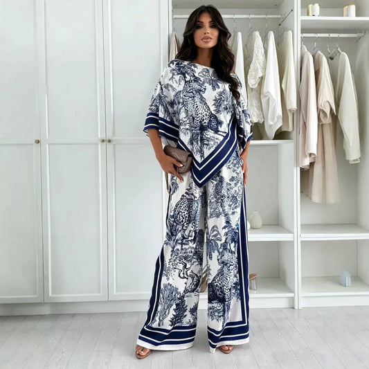 New Women Sets Spring Summer Boho Fashion Printed Matching Set Floral