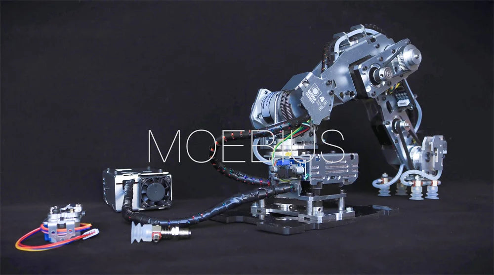 Big Load Arduino 4 DOF Suction Pump Robot Arm Manipulator with Stepper Motor Industrial Robotics Model Multi Axis Claw