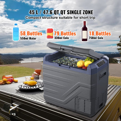 SucceBuy 40/50/58L Portable Car Refrigerator 12VoltCar Refrigerator Fridge Dual Zone Portable Freezer Compressor Cooler for Home