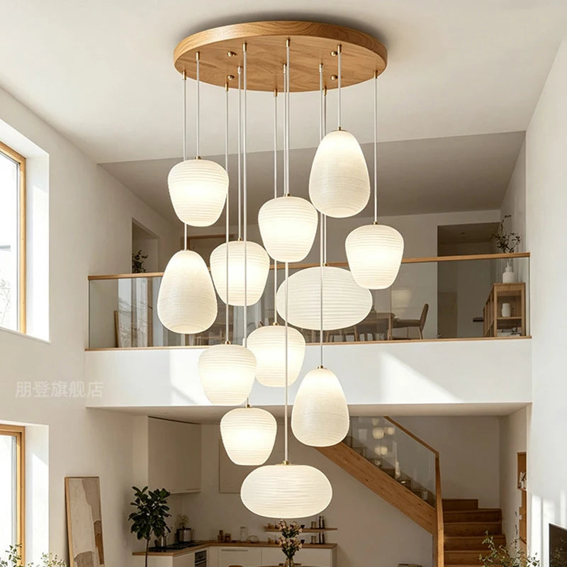 Nordic Home Decoration Stair Chandelier LED Pendant Lights Modern Ceiling Light Indoor Lighting Fixtures For Living Room Bedroom