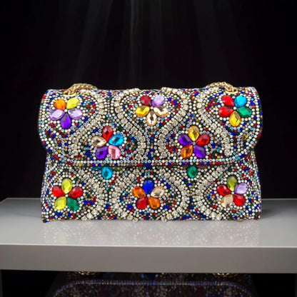 New fashion Rhinestone Handmade Shoulder Bag High Quality Shoulder Crossbody Evening Bag