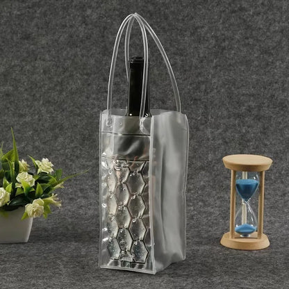 Ice Wine Bag Holder Champagne Beer Cooler Wine Glass Holder Whisky Can Drink Cooler Gel Cooling Chiller Bar Accessories