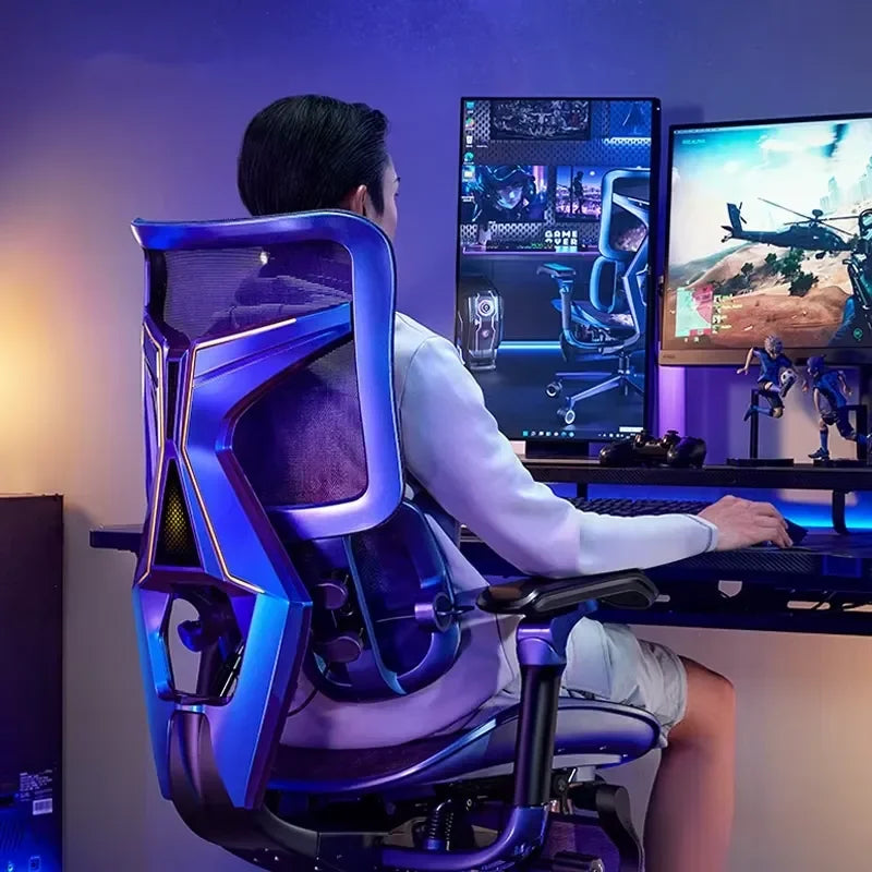 【CHIMU HOME】 SIHOO X3Pro Blue-Purple-Red Gradient Ergonomic Gamer Chair for Esports Gaming High Back Computer Chair