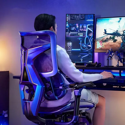 【CHIMU HOME】 SIHOO X3Pro Blue-Purple-Red Gradient Ergonomic Gamer Chair for Esports Gaming High Back Computer Chair