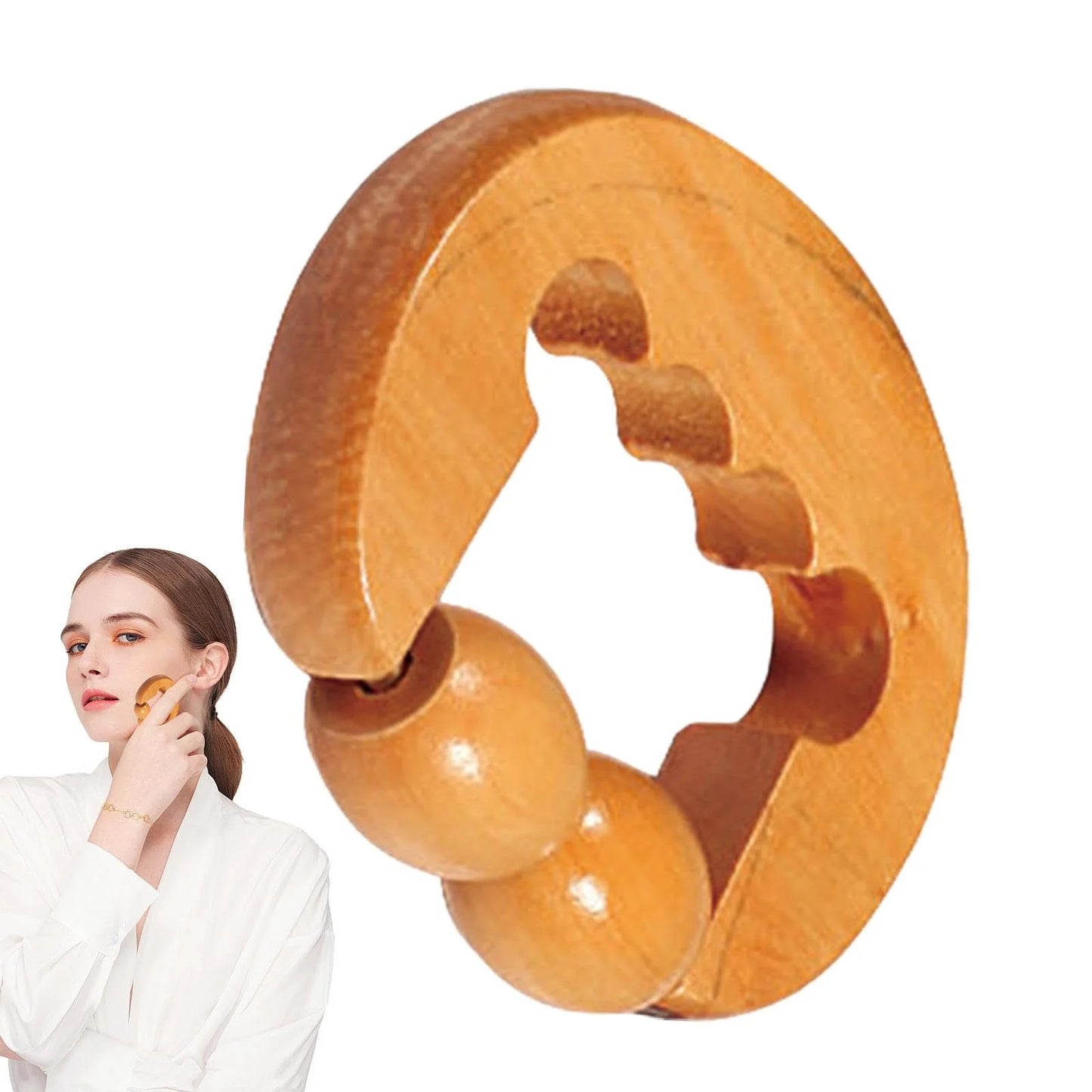 1 Pcs Wooden Massage Roller Tool, Manual Wooden Massager, Wood Back Massage Roller for Neck Leg Back Deep Tissue Muscle Massager