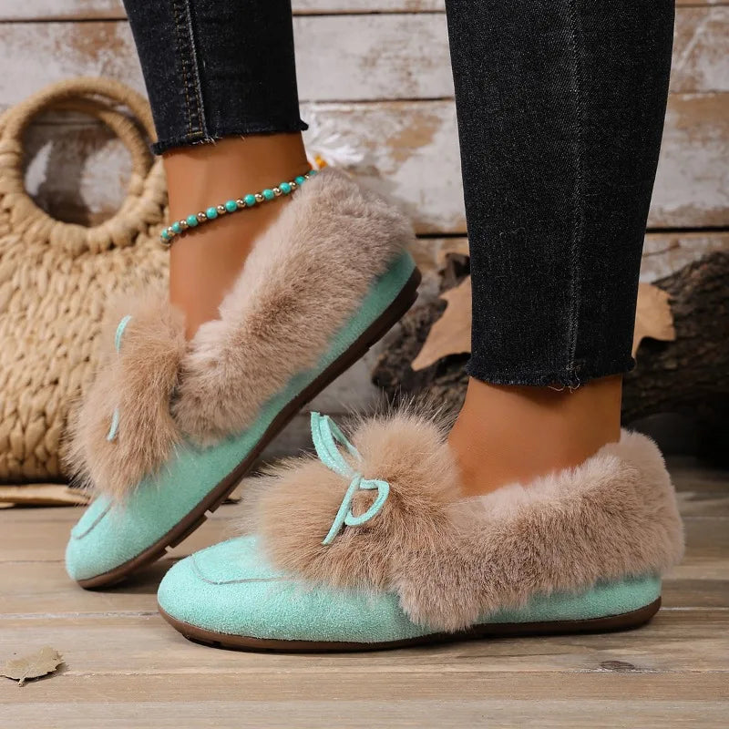 Casual Flat Shoes, Large Size, Round Toe, One-piece, Low Heel, Women's Shoes