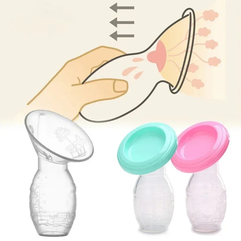 1PCS Baby Feeding Manual Breast Pump Partner Breast Collector Automatic Correction Breast Milk Silicone Pumps Maternity Products