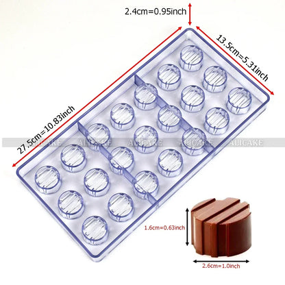 1Pcs Chocolate Molds Polycarbonate Candy Flowers Cube Oval Shape Confectionery Pans Trays Acrylic Baking Utensils Pastry Mould