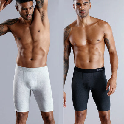 4pcs Long Boxers for Men Underwear Plus Size Men's Panties Sexy Long Leg Underpants Cotton Mens Boxer Shorts Fashion Male Trunk