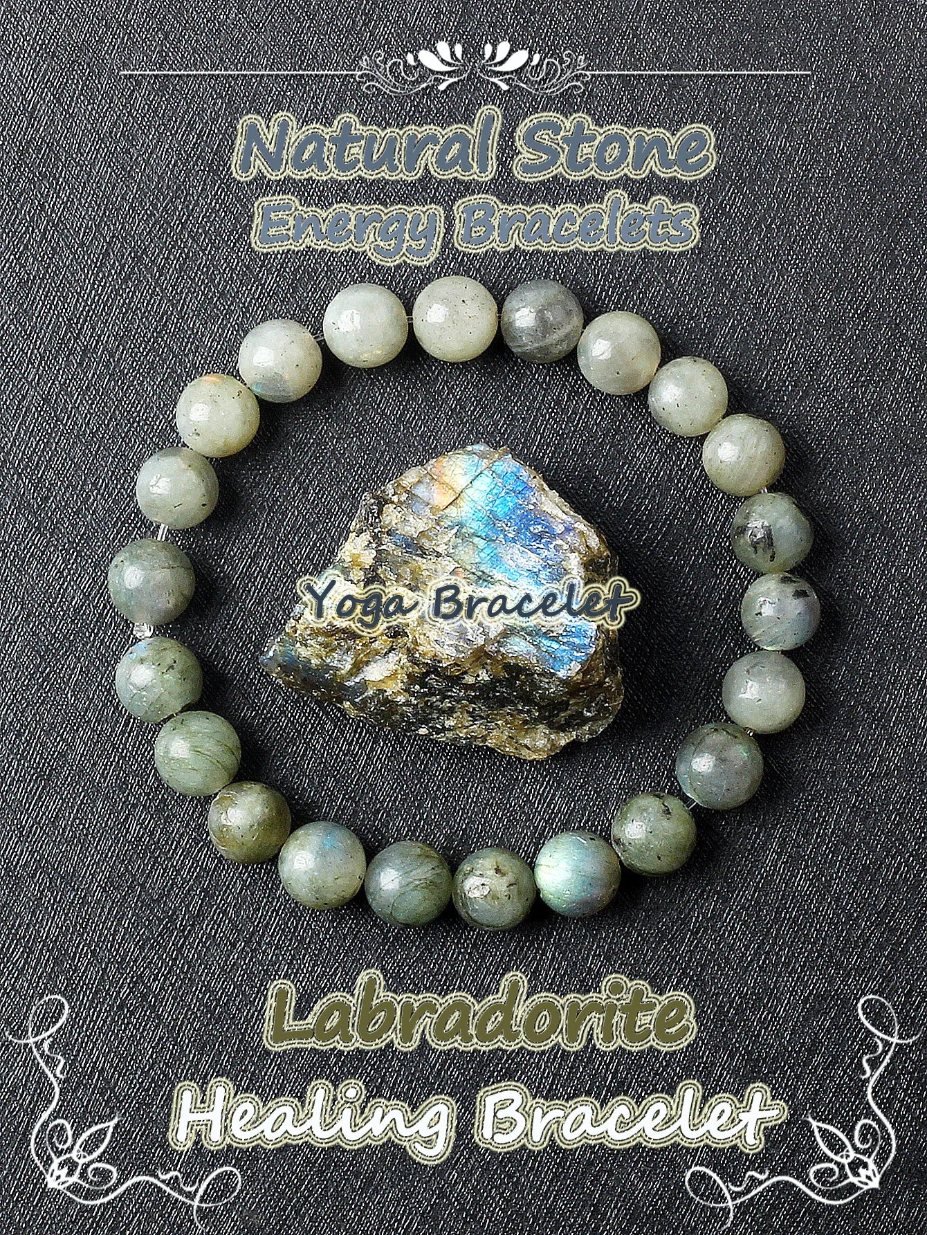 Original Natural Stone Beads Bracelet Men Women Reiki Blue Apatite Lapis Lazuli Amethyst Yellow Tiger Eye Beads Bracelet Jewelry
