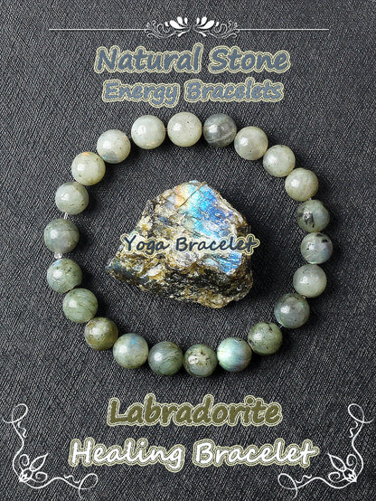 Original Natural Stone Beads Bracelet Men Women Reiki Blue Apatite Lapis Lazuli Amethyst Yellow Tiger Eye Beads Bracelet Jewelry