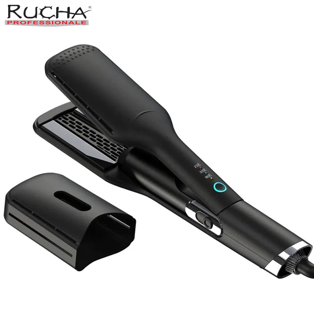 Professional Hair Straightener With Hot Air Ionic Hair Flat Iron 230°C Ceramic Coating Plate Hair Styler