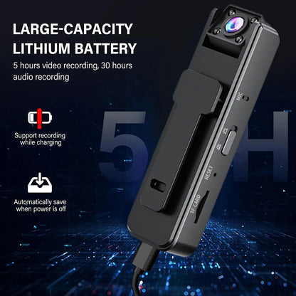 1080P Mini Body Camera Action Cam with Audio & Video Thumb Hands Free Waterproof Recording Wearable Cameras Portable Camcorder