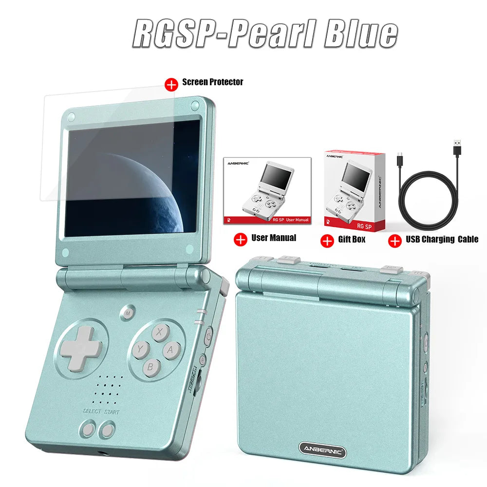 Anbernic RGSP 3.4'' IPS Screen Flip Handheld Console Linux System HDMI-compatible TV Output Clamshell Game Player 3300 mAh RG SP