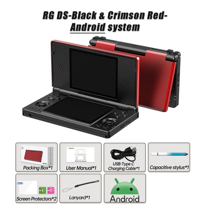 Anbernic RG DS Dual 4.0” IPS Screen Video Game Console Android 14 Support Dual Application On Split Screens & Hall-Switch Chip