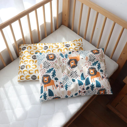 Kids Pillow with Pillowcase Set For Toddler Infant Soft Children Sleeping Pillow Core Cover for Baby Nursery Crib Travel 30x50cm