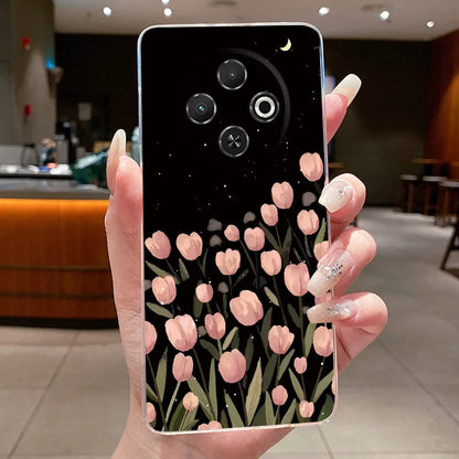For Tecno Spark 30C Case kl5 kl5n Aesthetic Butterfly Flower Clear Soft Silicone Back Cover Techno Spark 30C Phone Case k15 k15n