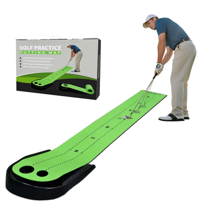 Auto Ball Return Putting Green Mat Golf Practice Putting Mat With Alignment Markings,Mini Golf Game for Home Office Backyard