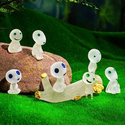 10pcs Fairy Garden Accessories Luminous Ghost Resin Figures Tree Elves Miniature for Micro Landscape Gnomes Garden Outdoor Decor